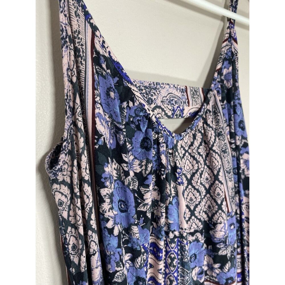 Artisan NY Dress Womens SMALL Purple Patchwork High Low Adjustable Straps - Picture 2 of 6
